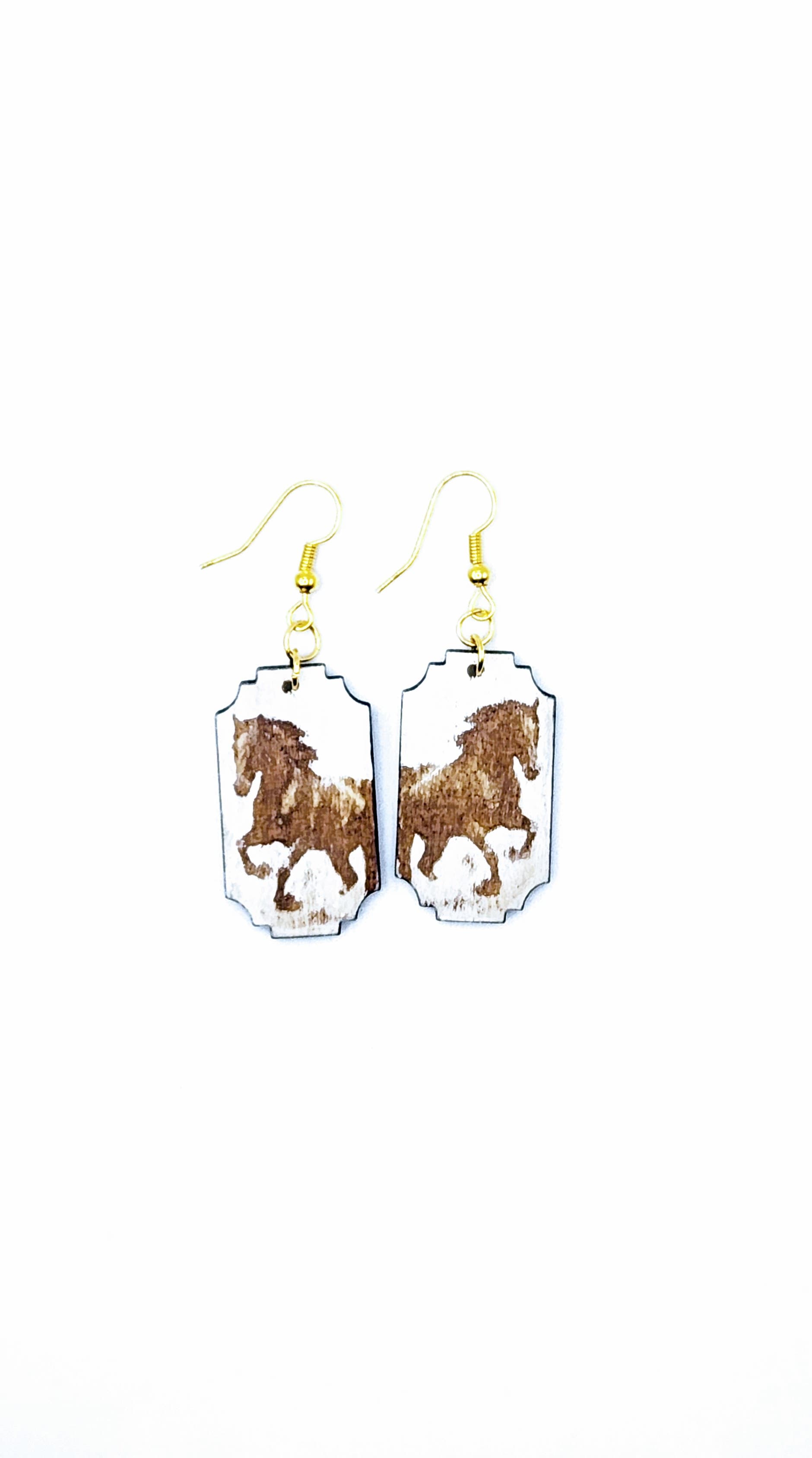Running Horse in White Background Dangles