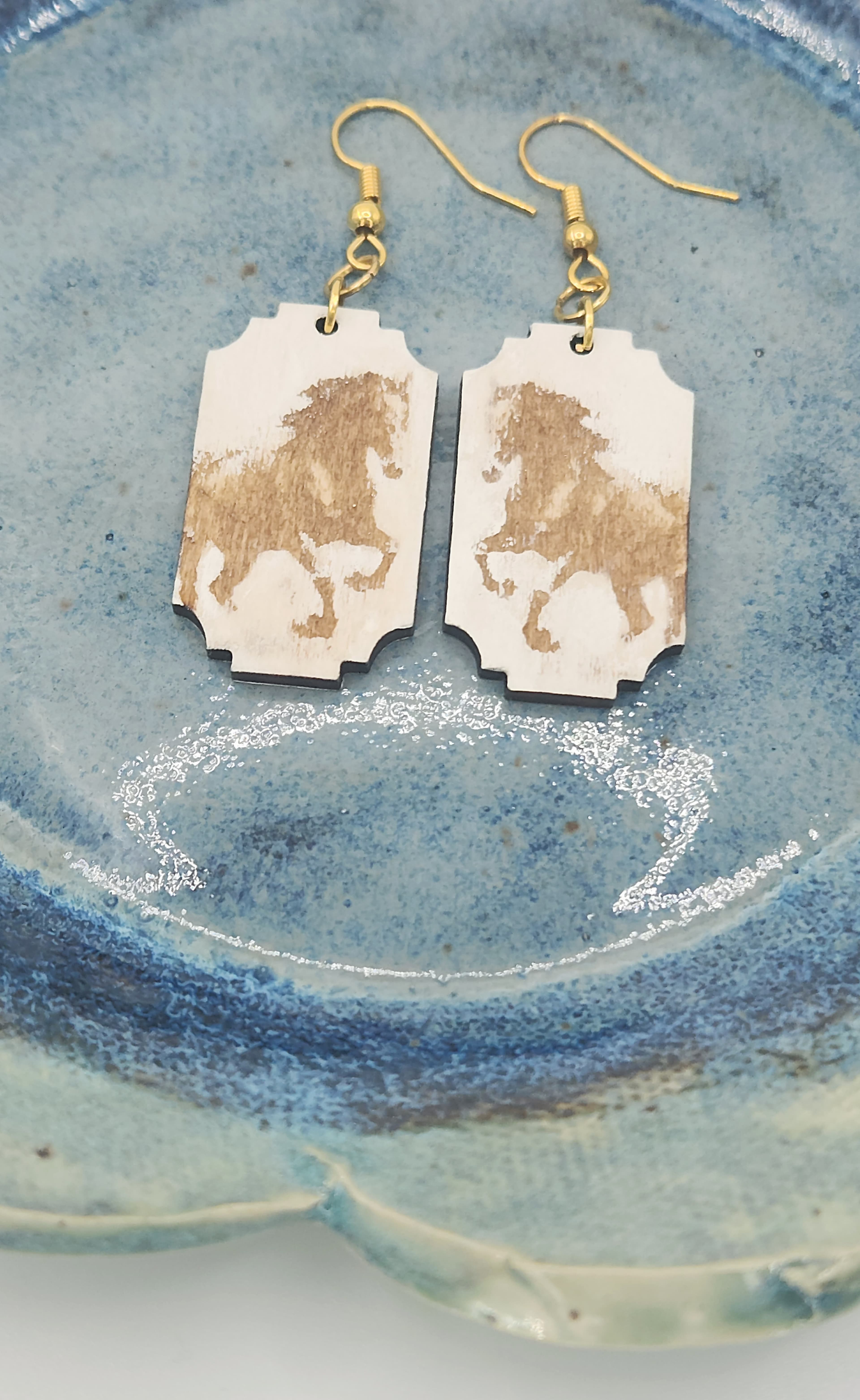 Running Horse in White Background Dangles - Image 3